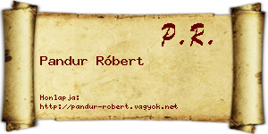Pandur Róbert névjegykártya