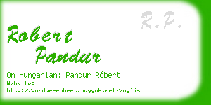 robert pandur business card